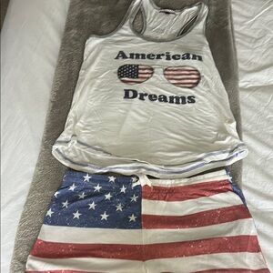 PJ Salvage American Dreams Tank Top and Shorts Set